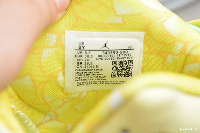 Floral Jordan Air (GS) Retro Yellow 6 543390-800 Dynamic 0606